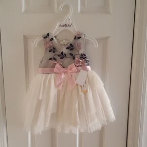 Purple Rose Baby Dress with Pink Bow